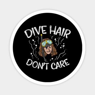 Diving Hair Don't Care Magnet